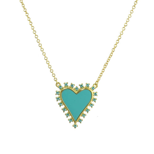 turquoise heart necklace 