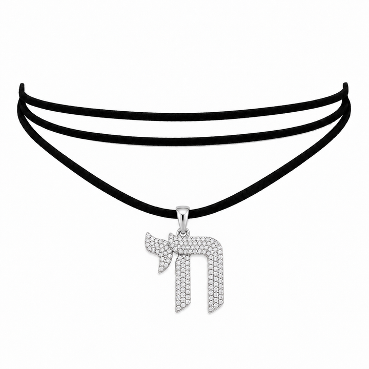 CZ DIAMOND CHAI CORD WRAP CHOKER