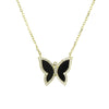 Black butterfly necklace