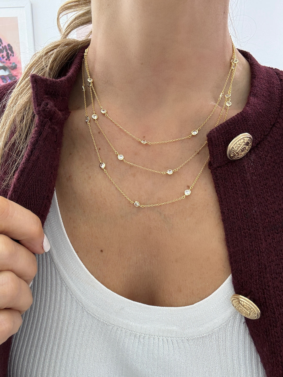 LONG DIAMONDS BY THE YARD NECKLACE