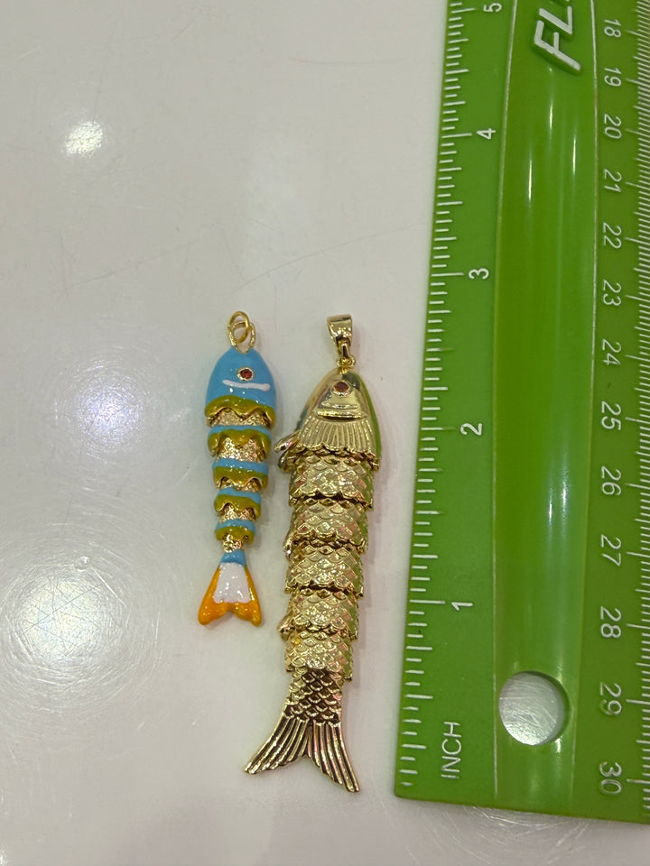 DOUBLE FISH LINK NECKLACE