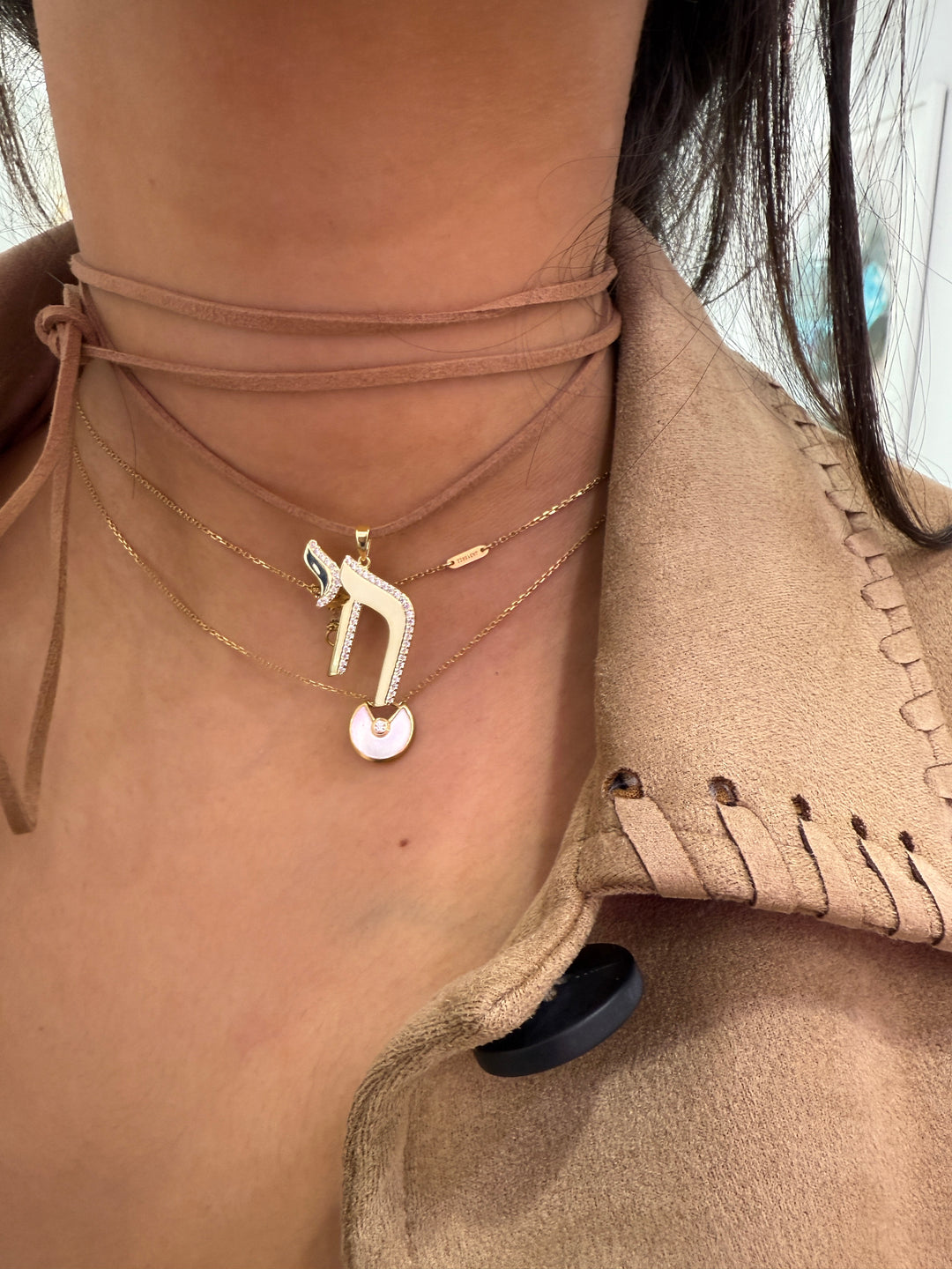 WRAP CORD LARGE CHAI NECKLACE