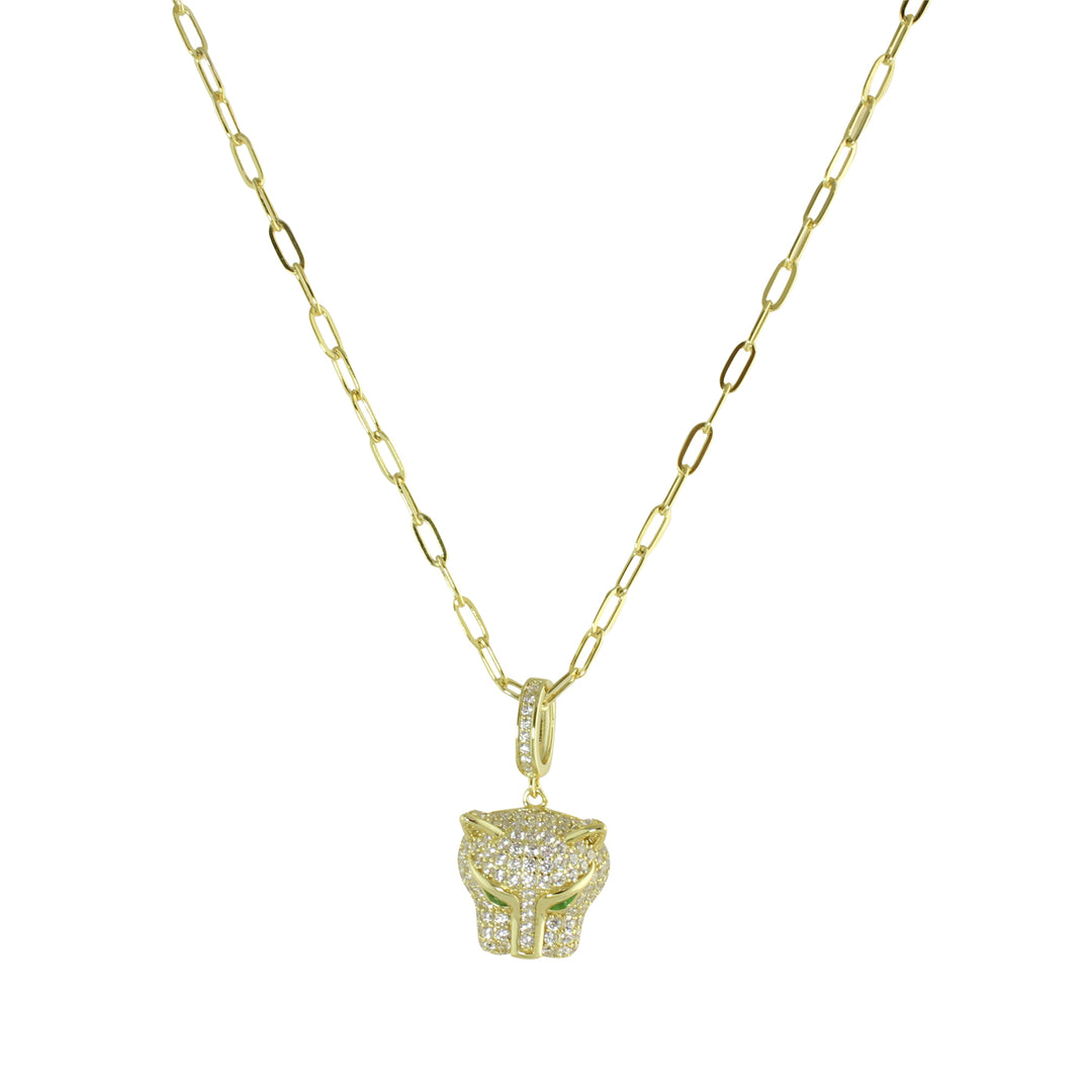 PANTHER HEAD LINK NECKLACE