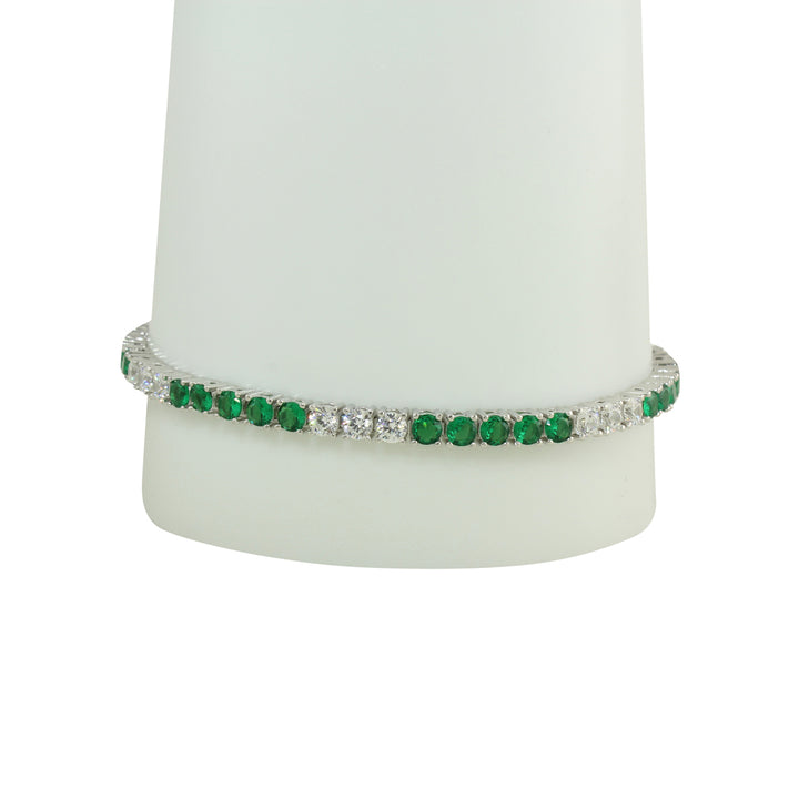 DIAMOND &amp; RUBY TENNIS BRACELET