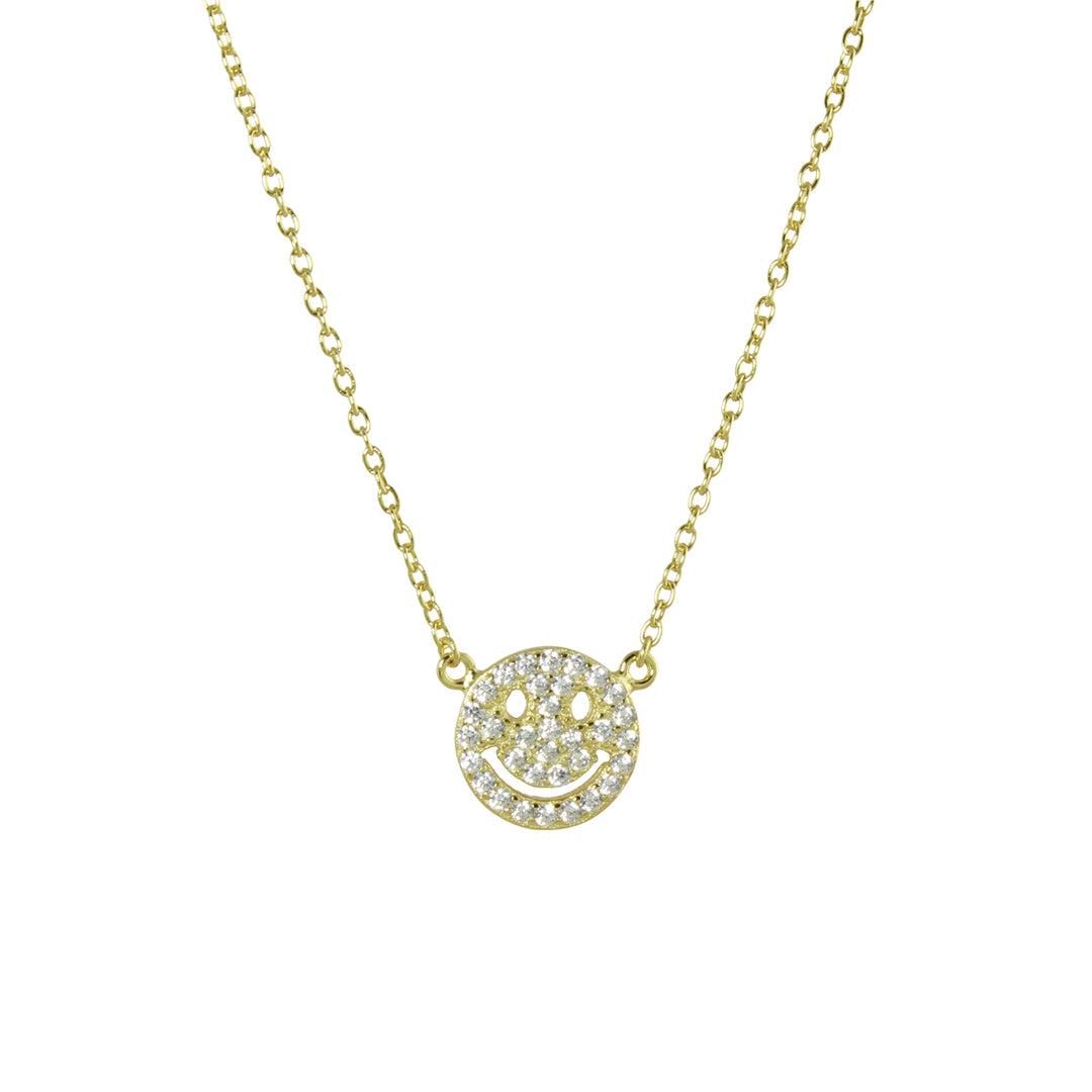 PAVÈ SMILEY FACE NECKLACE