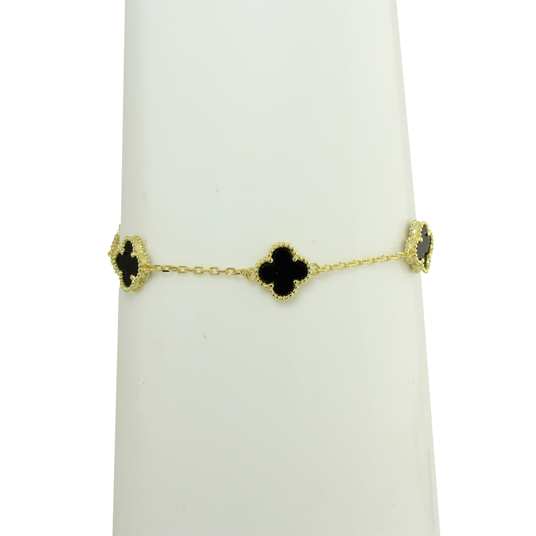 SMALL STATION COLOR CLOVER BRACELET