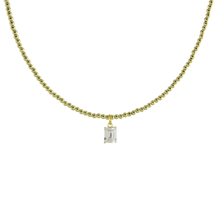 SOLITAIRE BALL CHAIN CHOKER