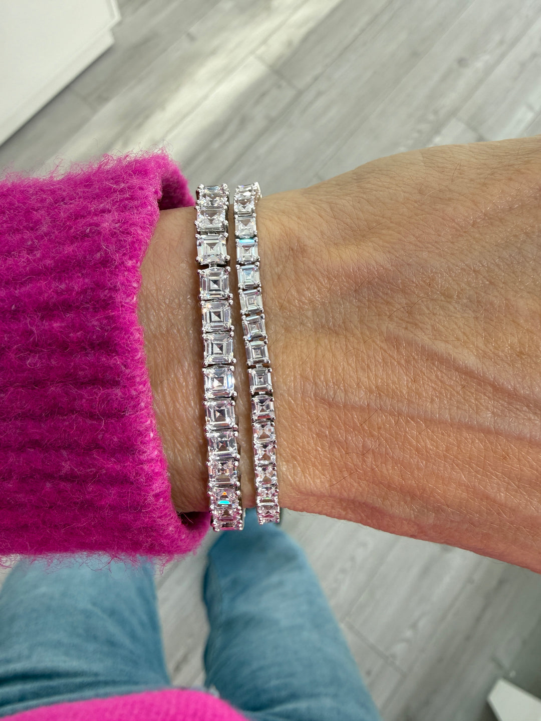 LARGE ASHER CUT TENNIS BRACELET