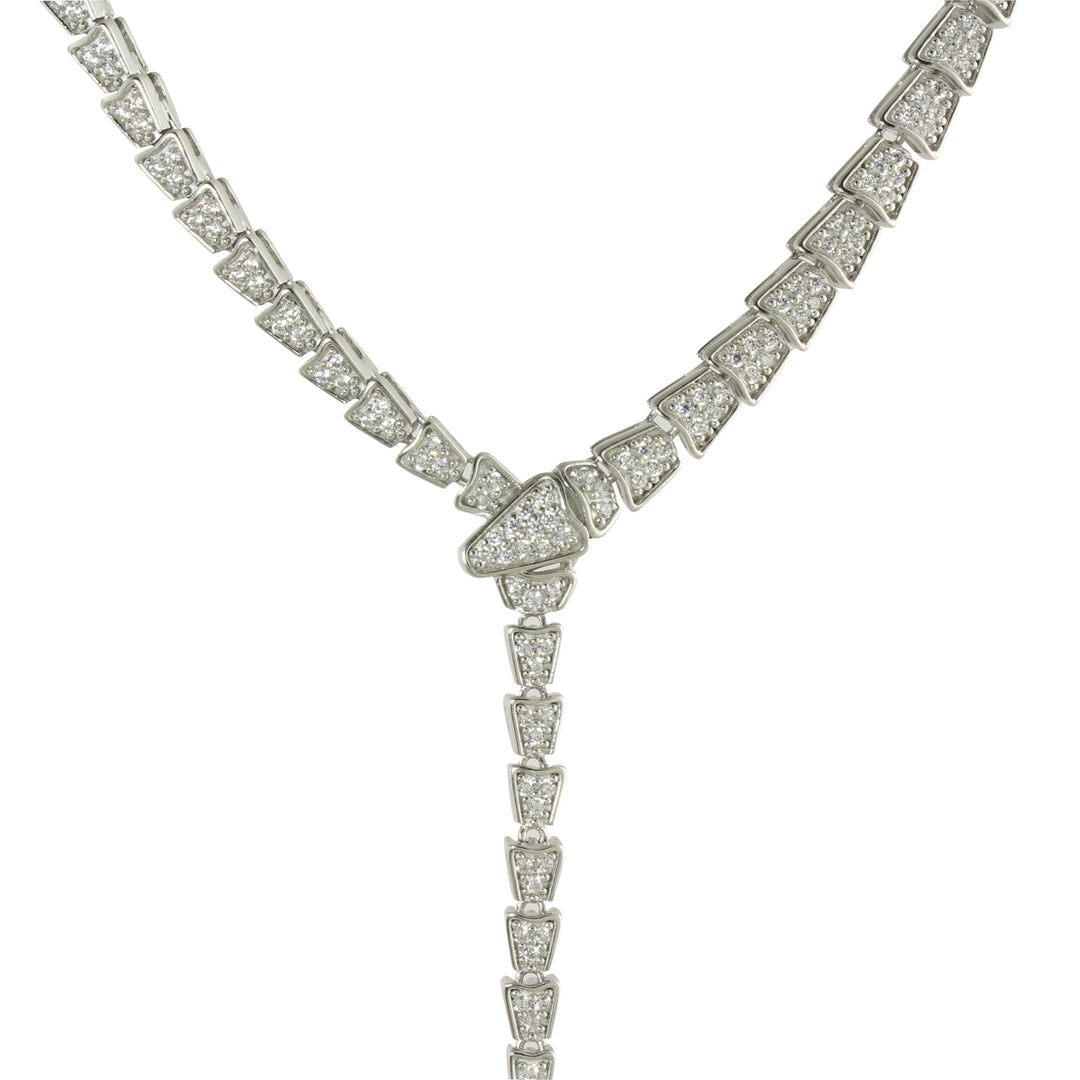 GOLD SERPENT SNAKE LARIAT NECKLACE