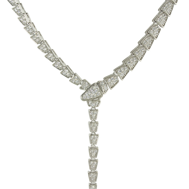 GOLD SERPENT SNAKE LARIAT NECKLACE