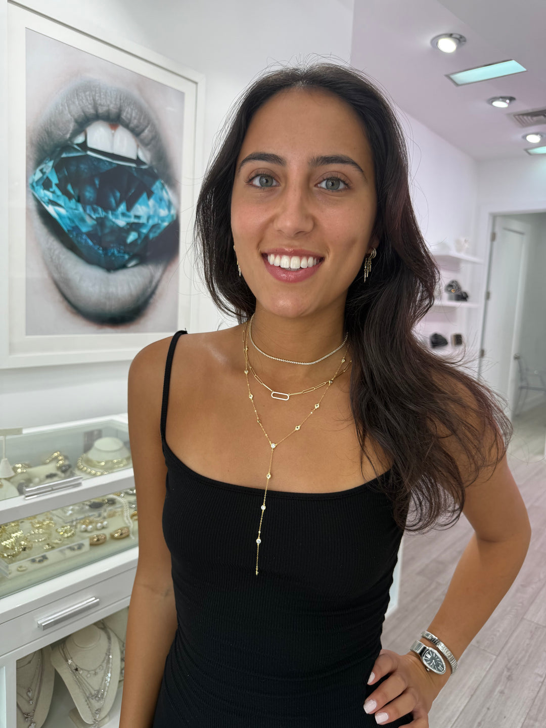 DIAMONDS BY THE YARD LARIAT CHOKER SET