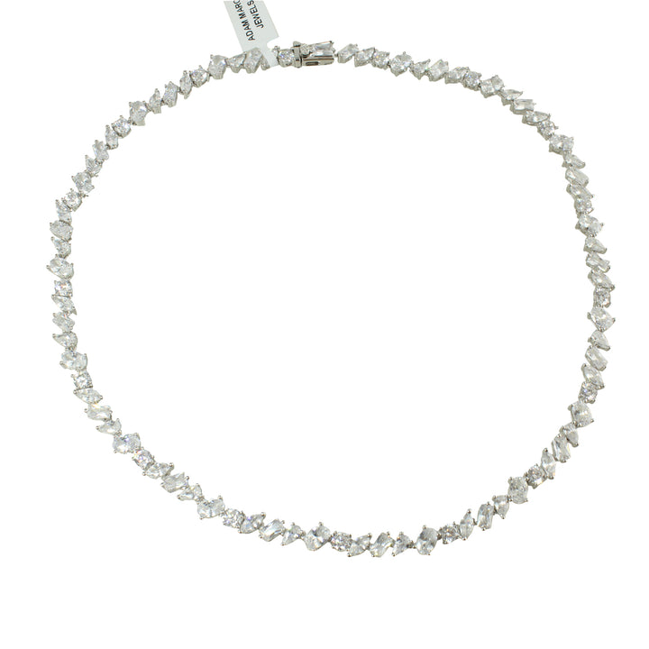 MIXED SHAPE TENNIS NECKLACE