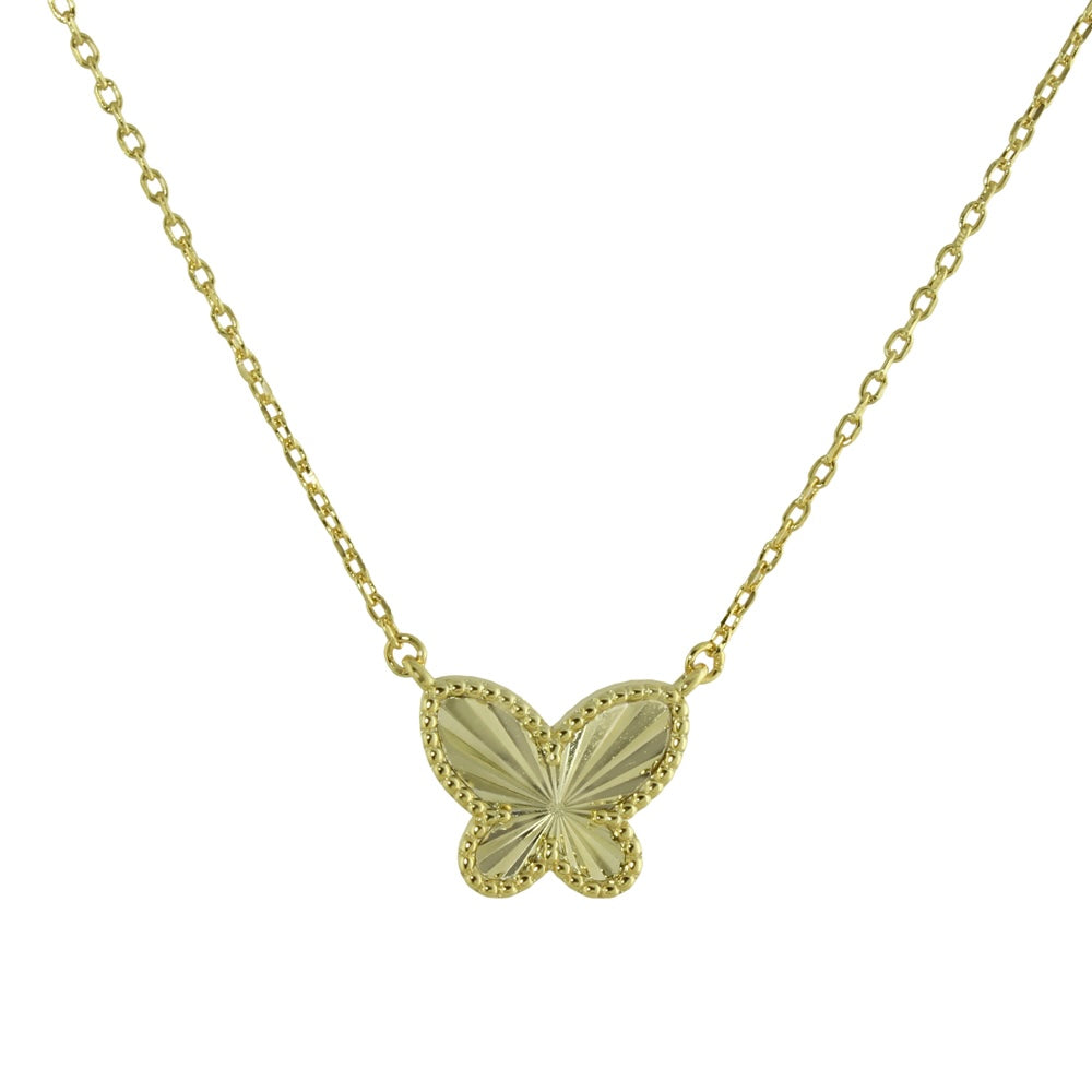 MINI FLUTED BUTTERFLY NECKLACE