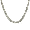 Silver pavè cuban Link necklace