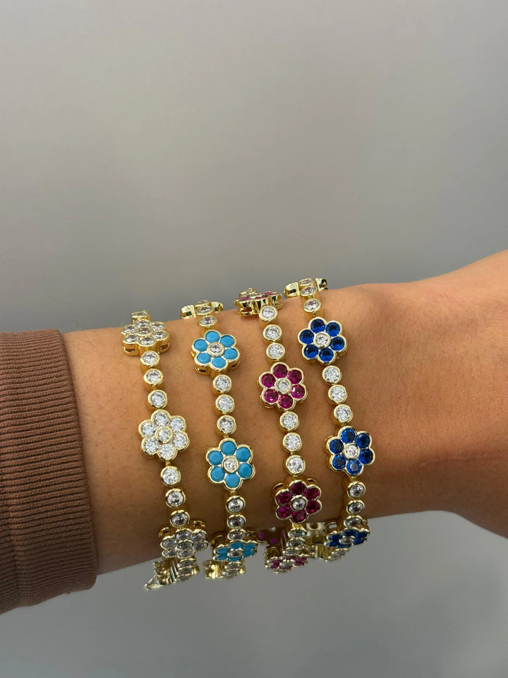 FLOWER TENNIS BRACELET