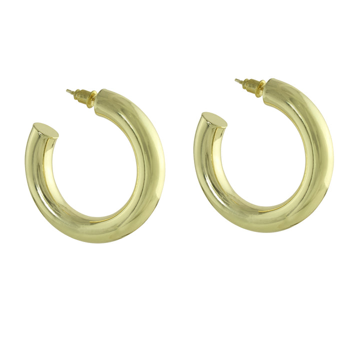 LARGE THICK OPEN HOOPS EARRINGS
