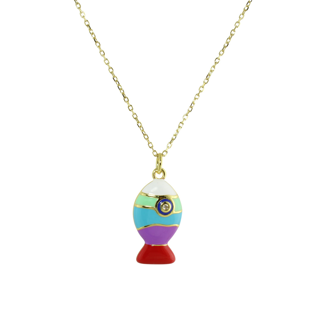 MULTICOLOR MINI FISH NECKLACE
