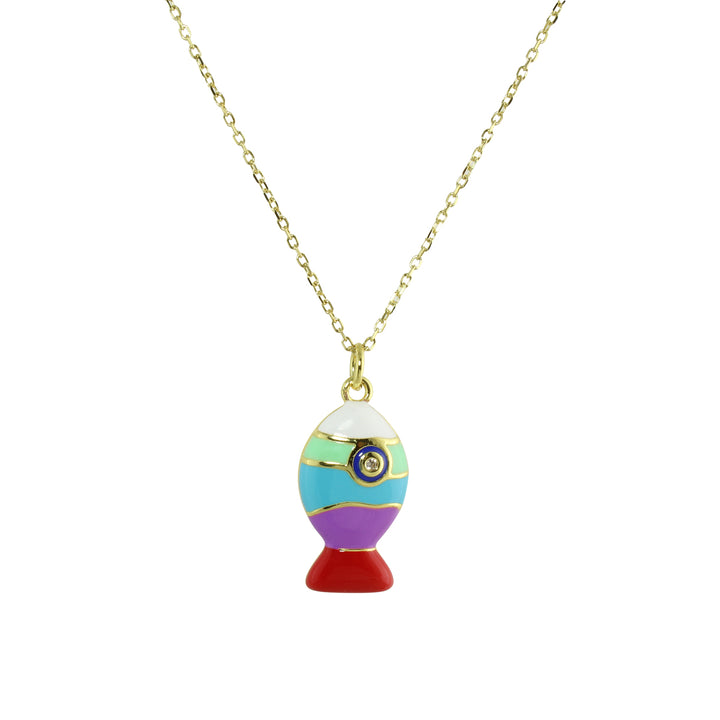 MULTICOLOR MINI FISH NECKLACE