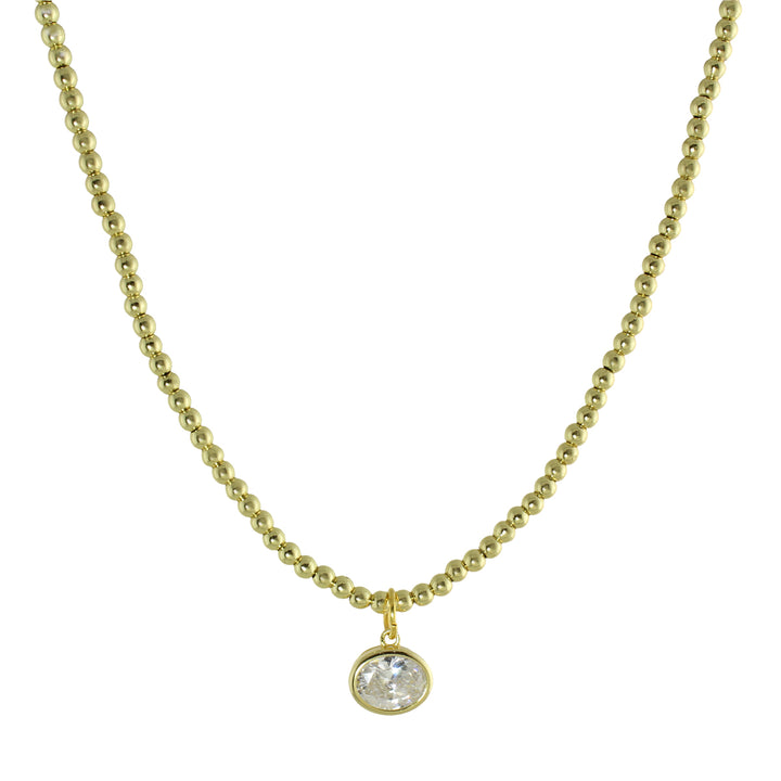 SOLITAIRE BALL CHAIN CHOKER
