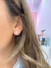 PAVÈ DISC STUD EARRINGS