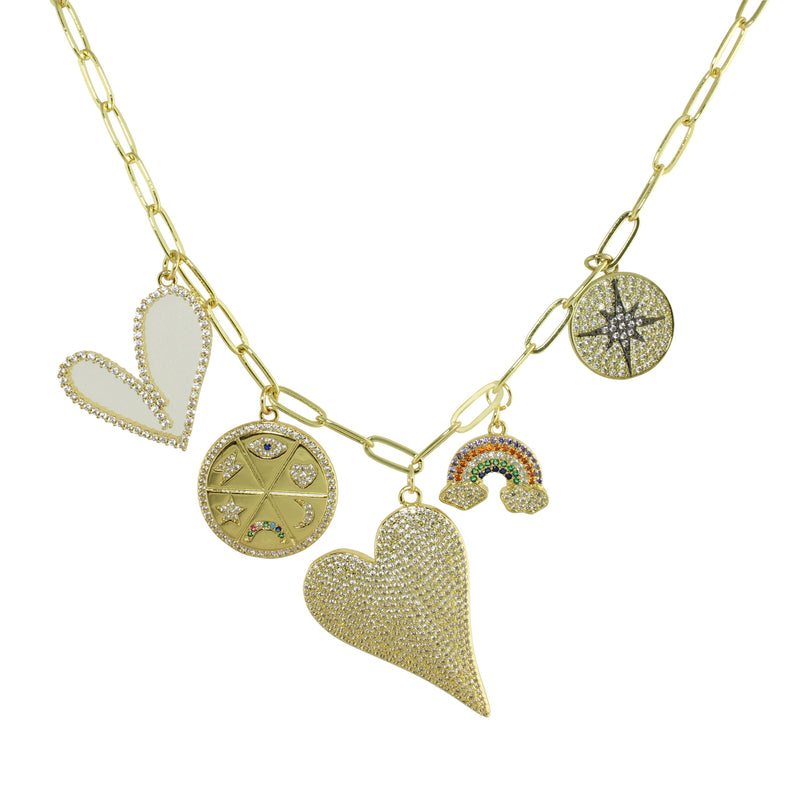 BIG HEART CHARM NECKLACE