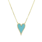 elongated turquoise heart necklace