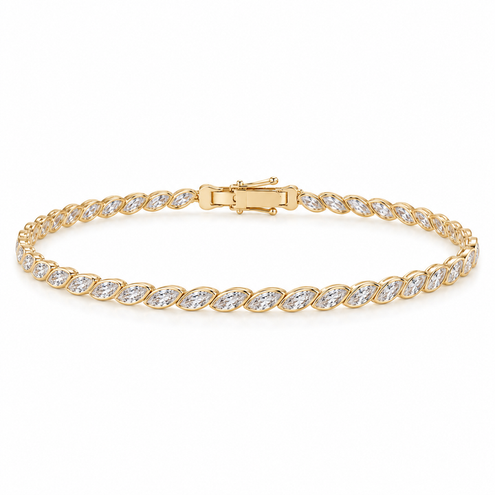 MINI MARQUIS BEZEL TENNIS BRACELET