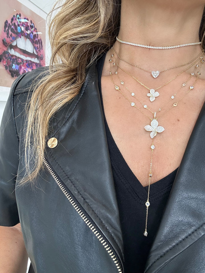 FLOWER DIAMONDS BY THE YARD NECKLACE