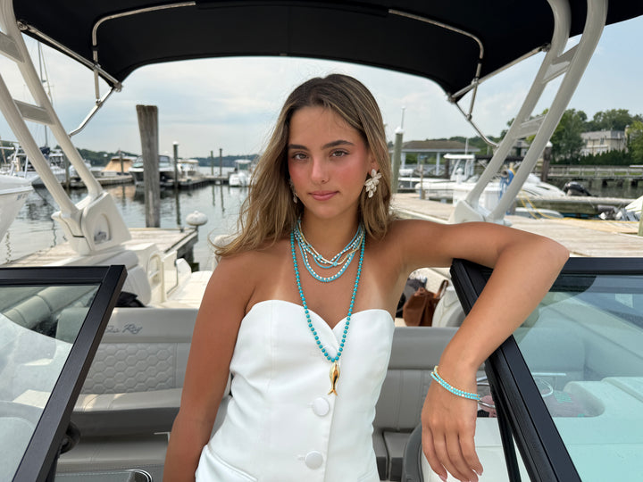 CZ FLOWER TENNIS NECKLACE