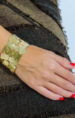 Cleopatra gold disc bracelet