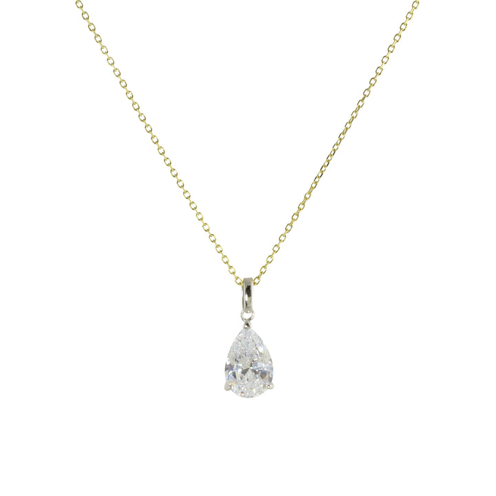 PEAR SOLITAIRE NECKLACE