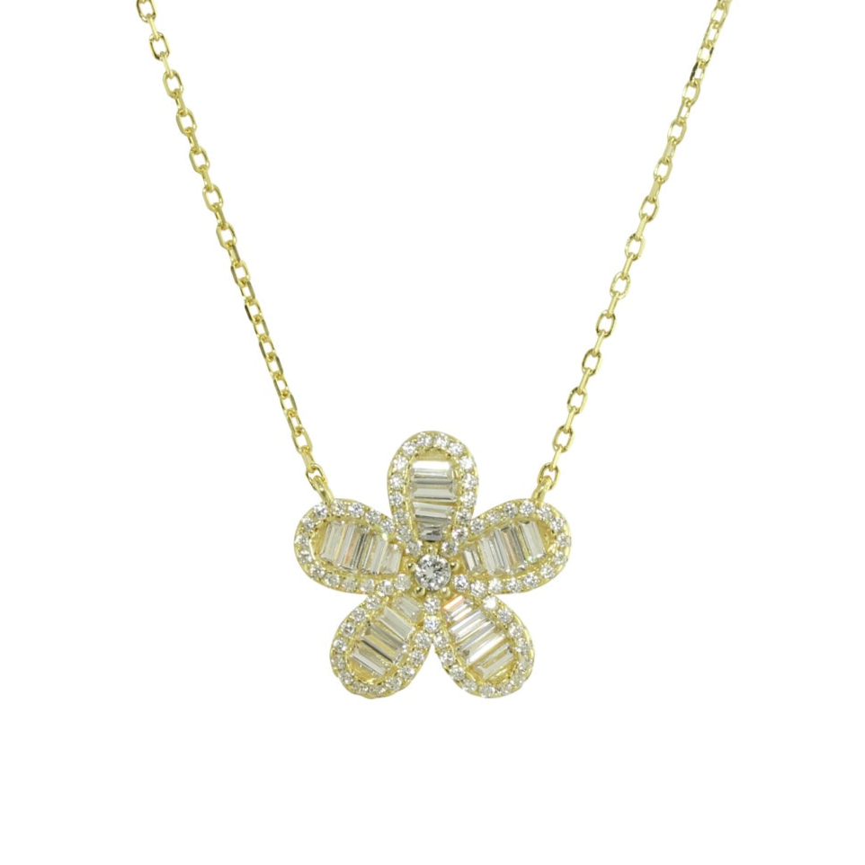 BAGUETTE FLOWER NECKLACE