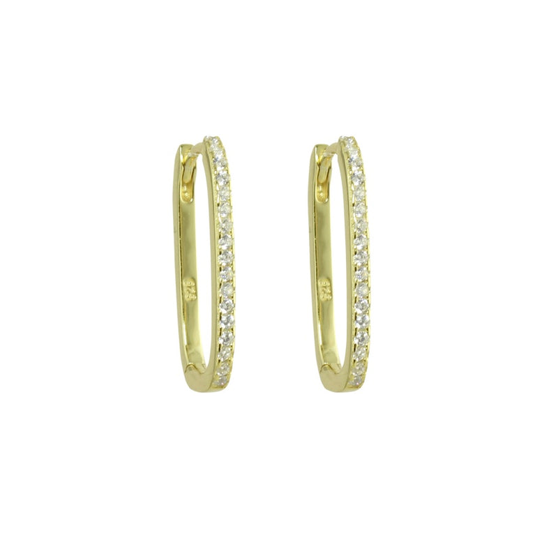 THIN CZ RECTANGLE EARRINGS