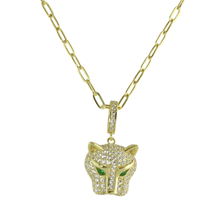 PANTHER HEAD LINK NECKLACE