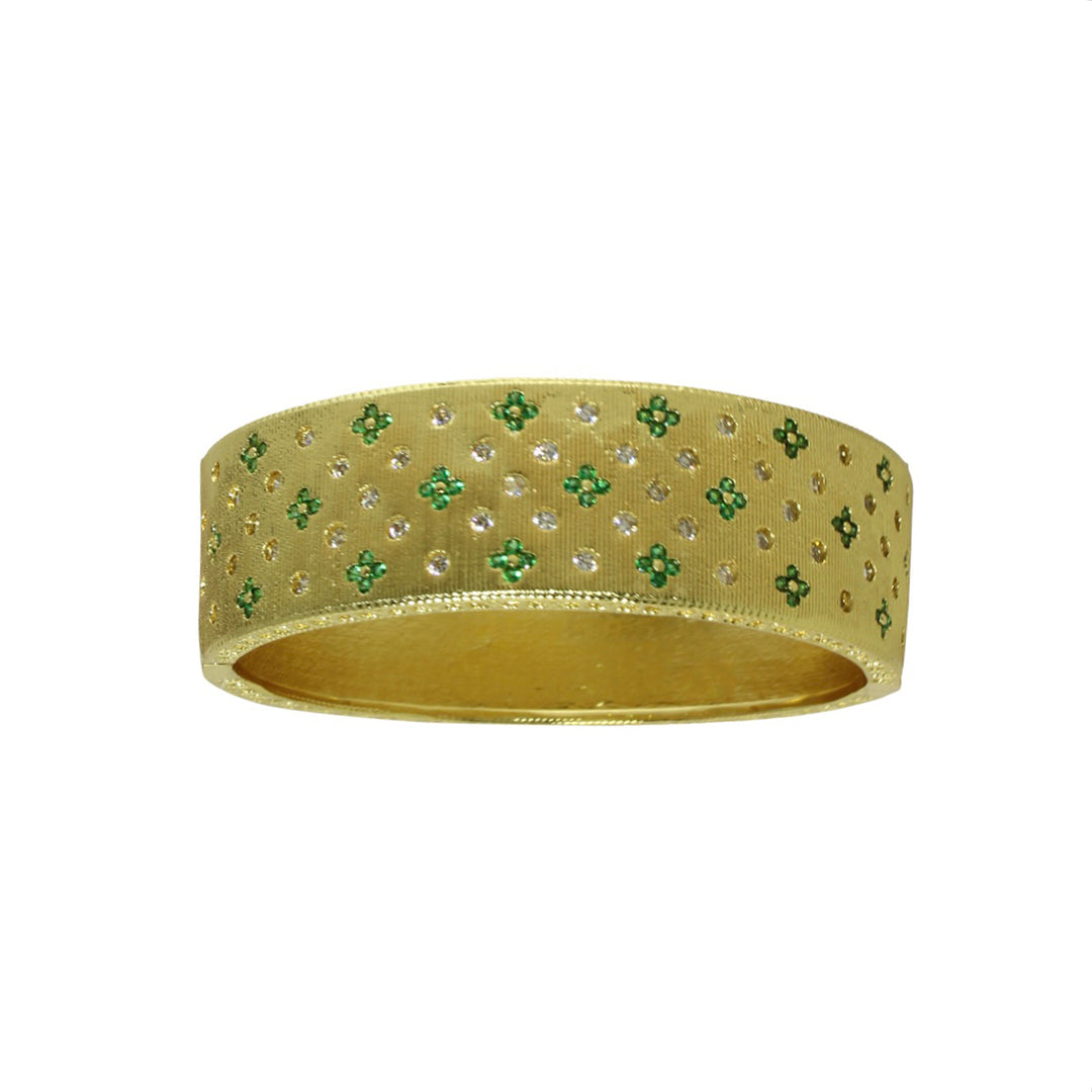 BRUSHED GOLD STAR BANGLE