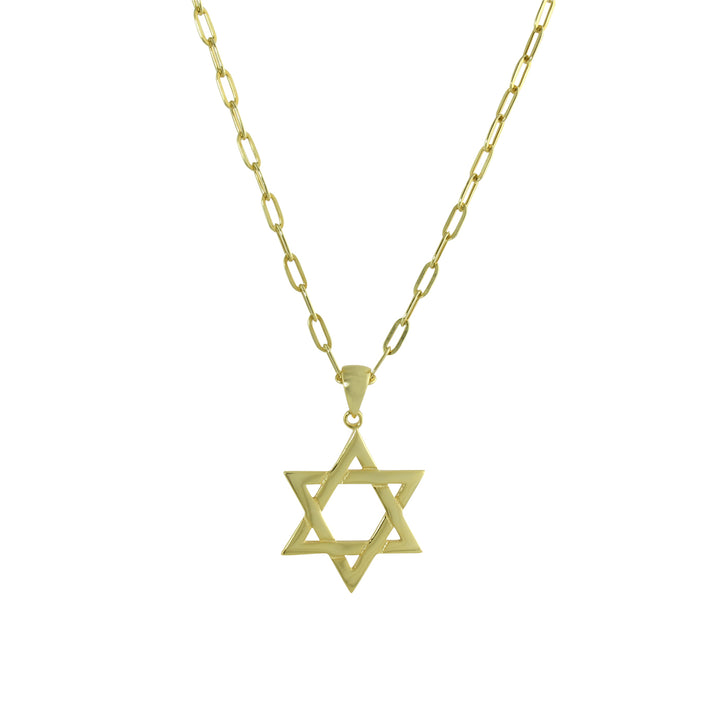 LARGE STAR OF DAVID LINK NECKLACE