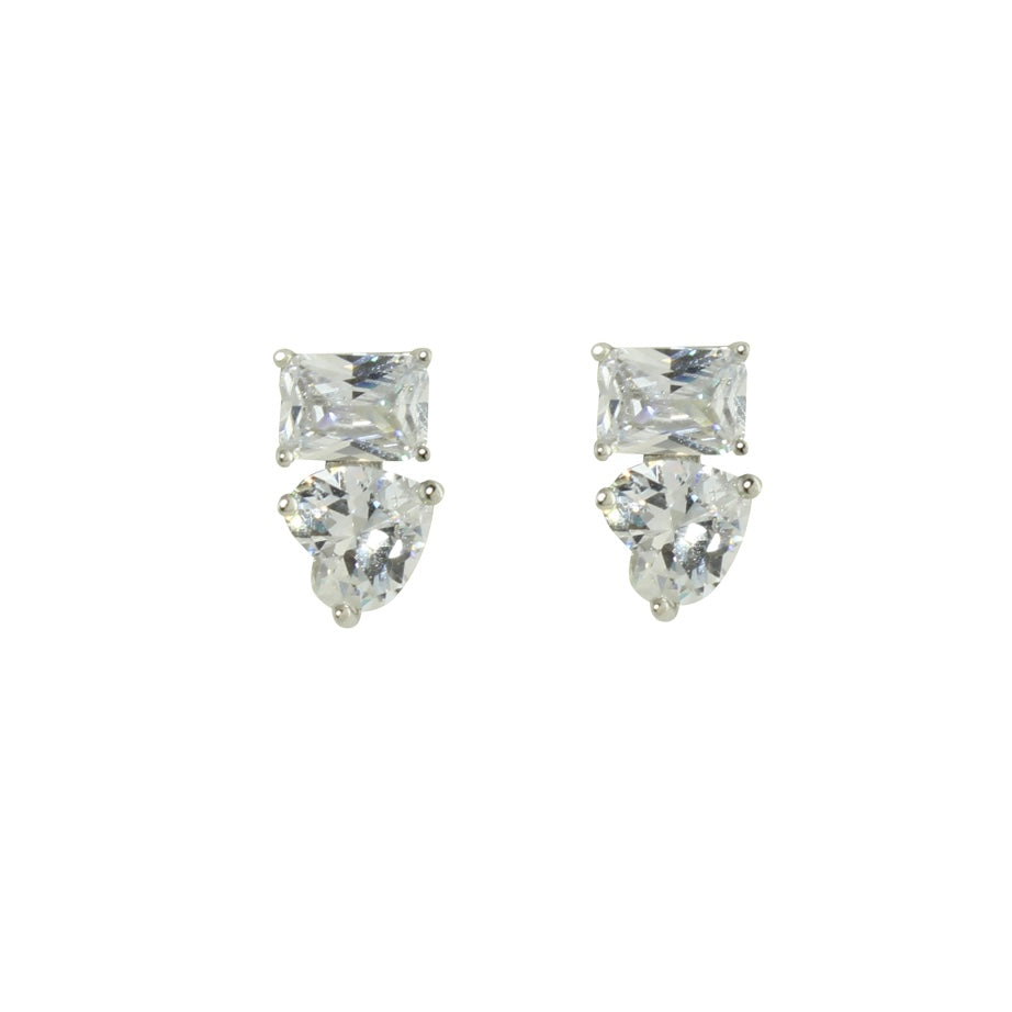 2 STONE STUD EARRINGS