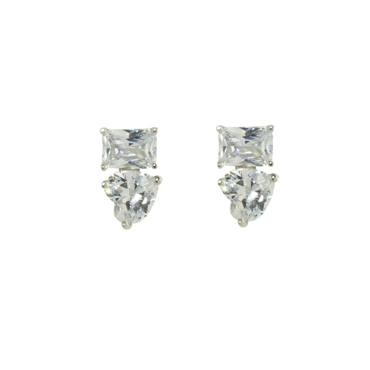 2 STONE STUD EARRINGS