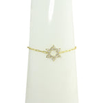 Gold star of David Link bracelet