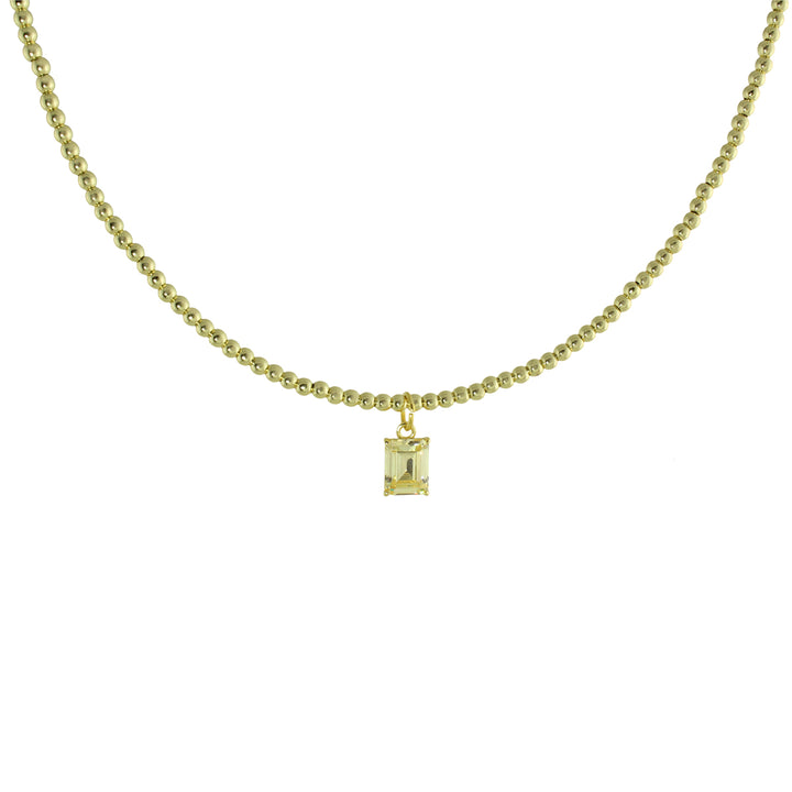 SOLITAIRE BALL CHAIN CHOKER