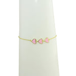 ENAMEL 3 HEART BRACELET