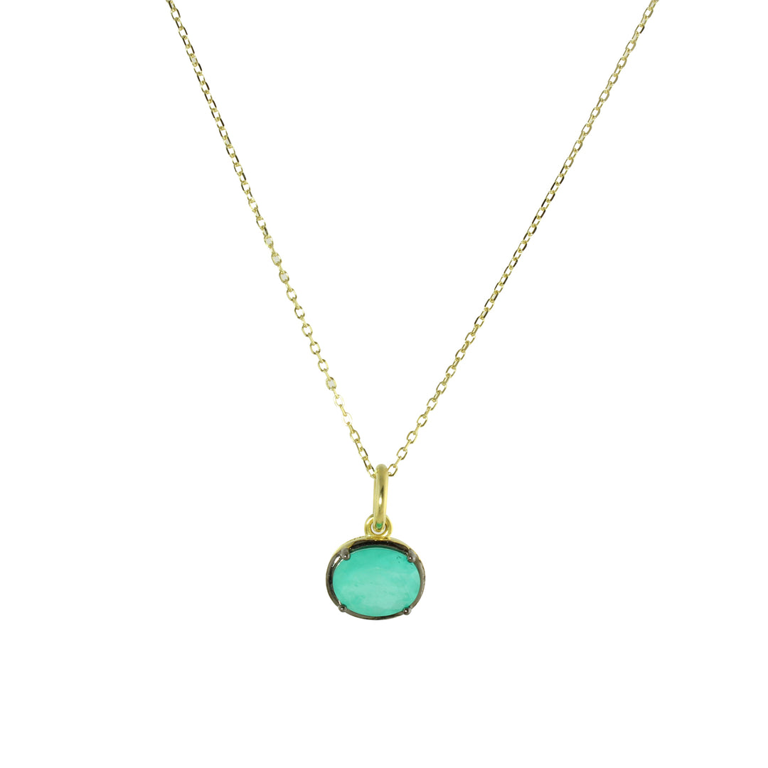 AQUAMARINE SOLITAIRE NECKLACE