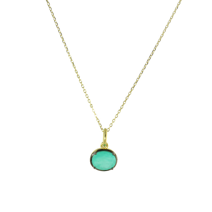AQUAMARINE SOLITAIRE NECKLACE
