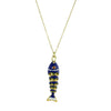 lapis fish necklace
