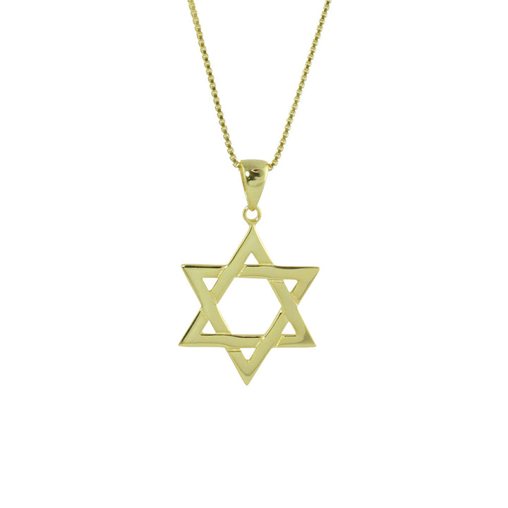 LARGE GOLD STAR OF DAVID NECKLACE
