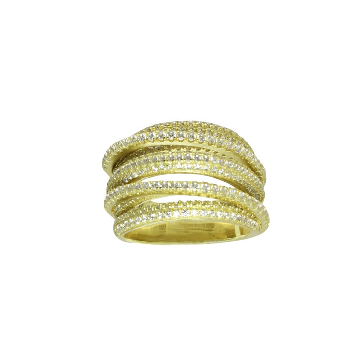 CHUNKY OVERLAP COCKTAIL RING