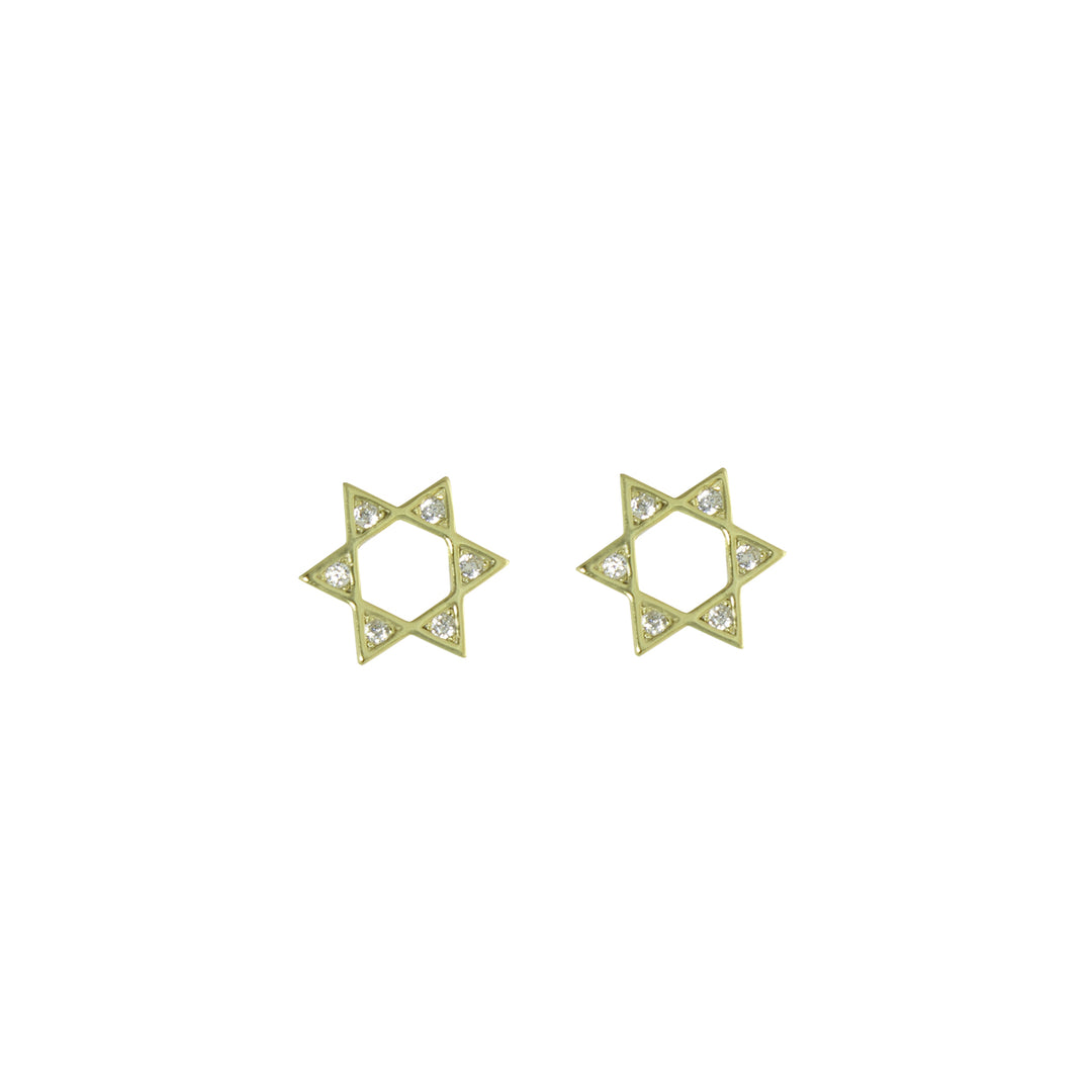 STAR OF DAVID STUD EARRINGS