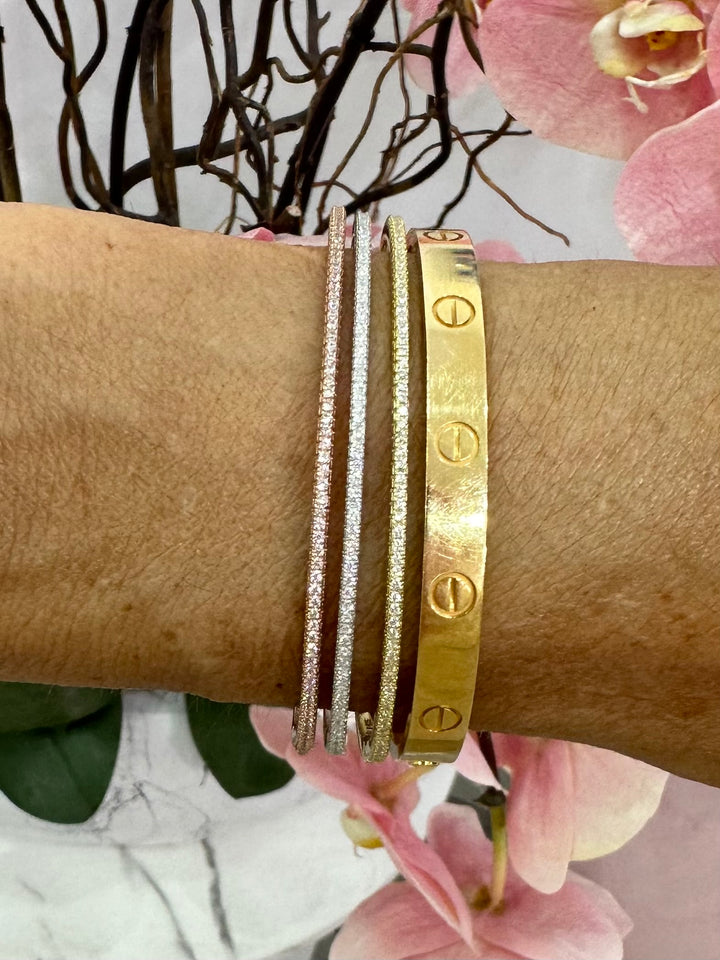 THIN CZ STACKING BANGLE