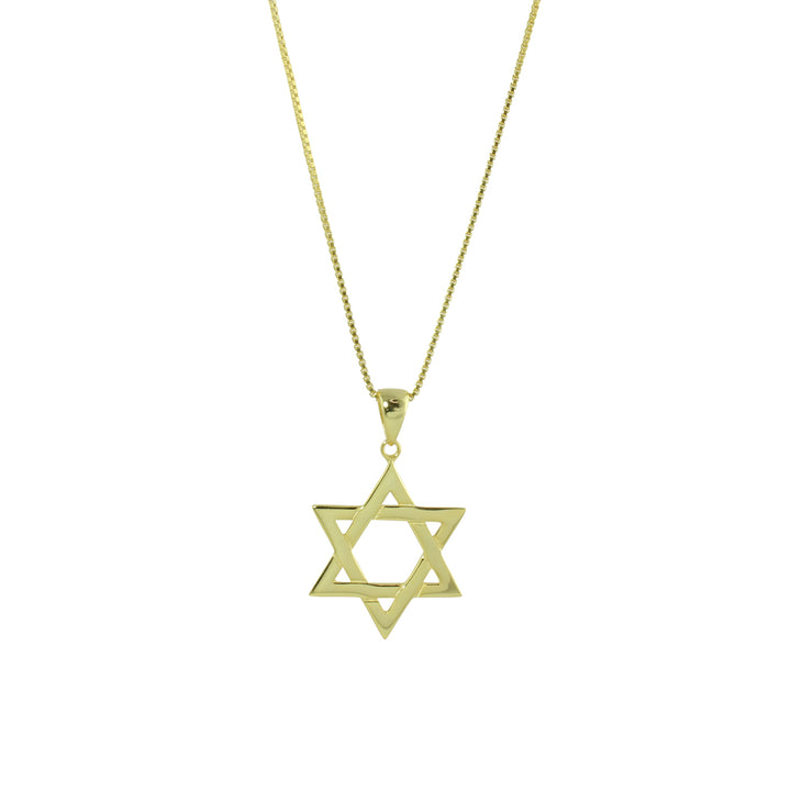 LARGE GOLD STAR OF DAVID NECKLACE