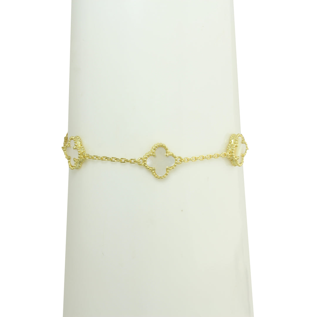 SMALL STATION COLOR CLOVER BRACELET